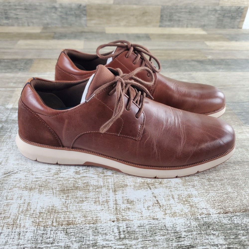 Dr. Scholls Feel Driven Plantar Fasciitis Mens Dress Shoes Sz 11 M Brown Oxford